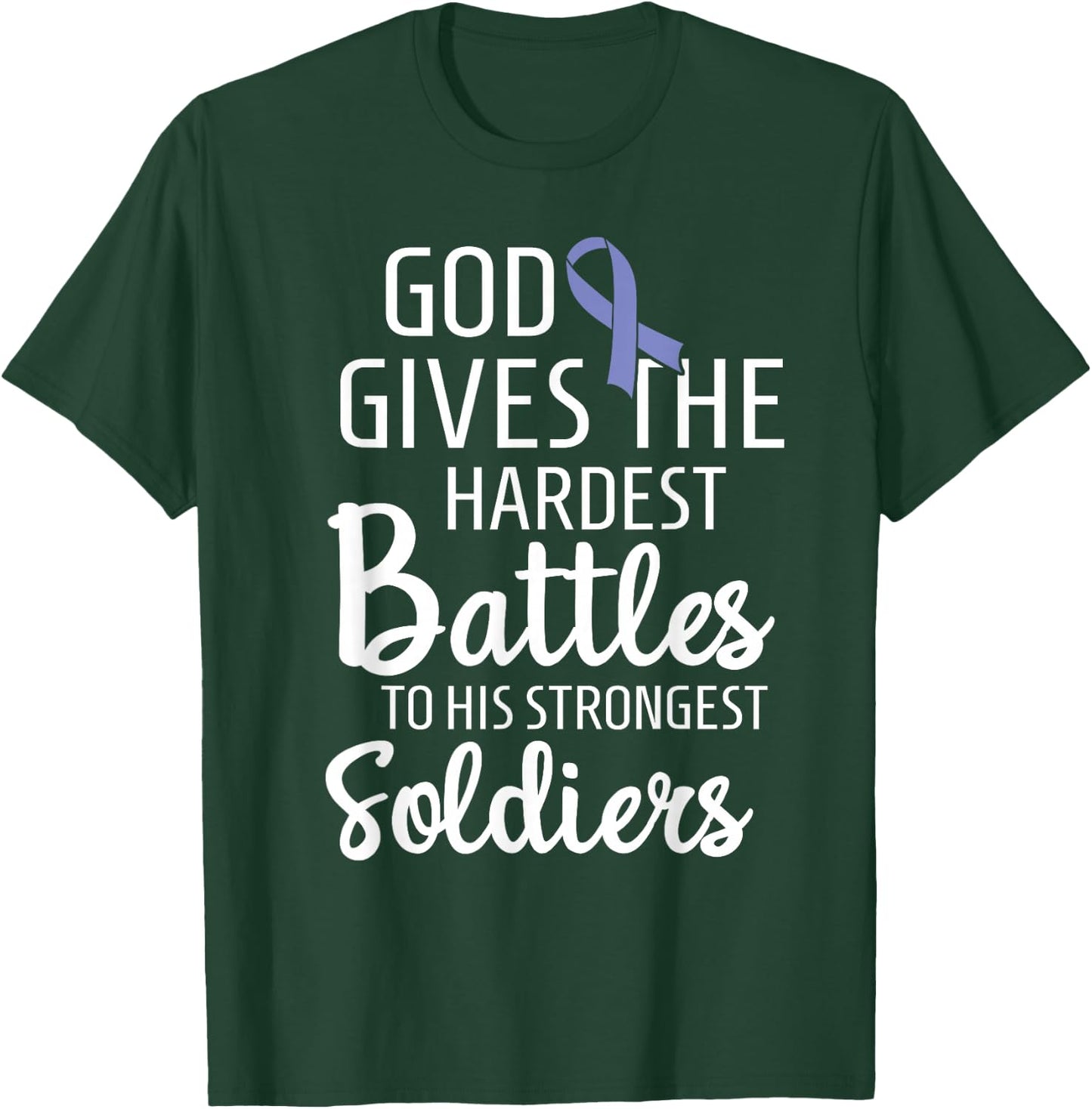 Stomach Cancer Fighter Survivor Periwinkle Ribbon Gift T-Shirt - T-Shirt | Forest