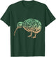 Polynesia Maori Kiwi Bird Green Orange New Zealand Gift T-Shirt - T-Shirt | Forest