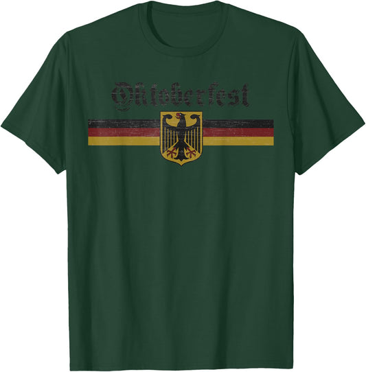 Oktoberfest Deutschland German Flag Coat of Arm Banner Crest T-Shirt - T-Shirt | Forest