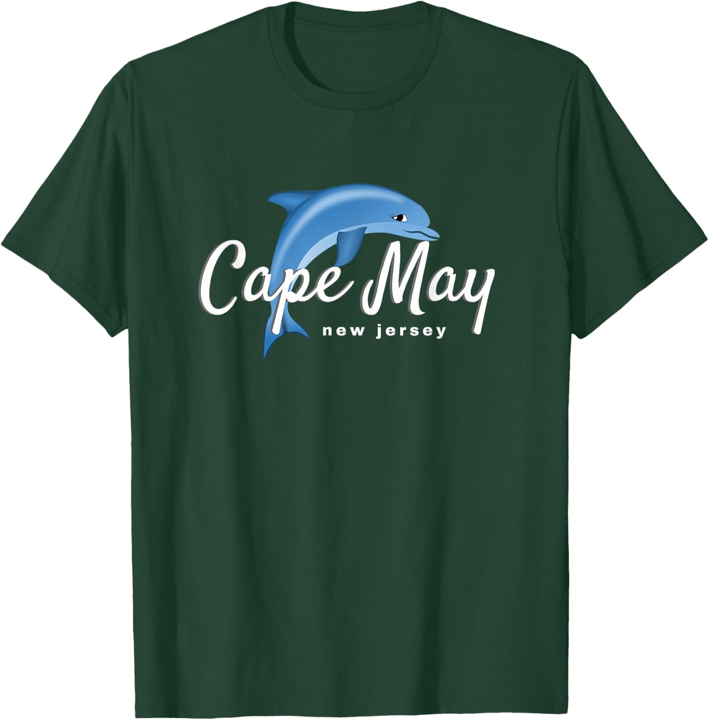 Cape May NJ , Cape May Dolphin Beach Shirt T-Shirt - T-Shirt | Forest