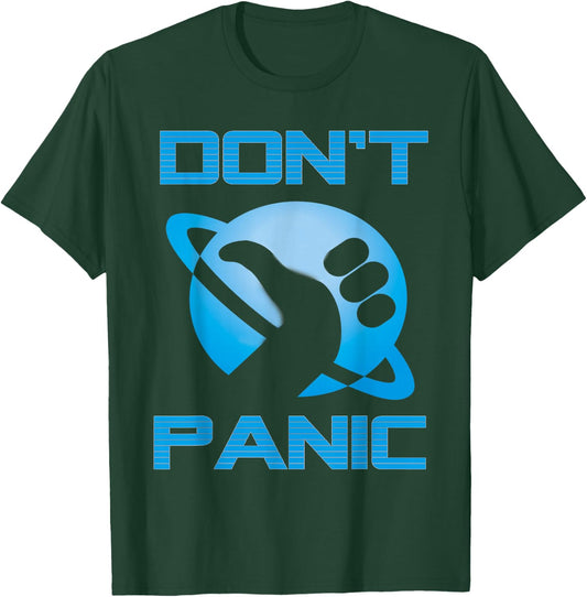 Hitchiker's Guide to The Galaxy Dont Panic T-Shirt - T-Shirt | Forest