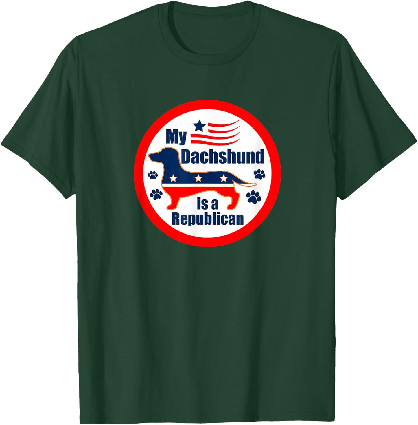 My Dachshund Is A Republican T-Shirt - T-Shirt | Forest