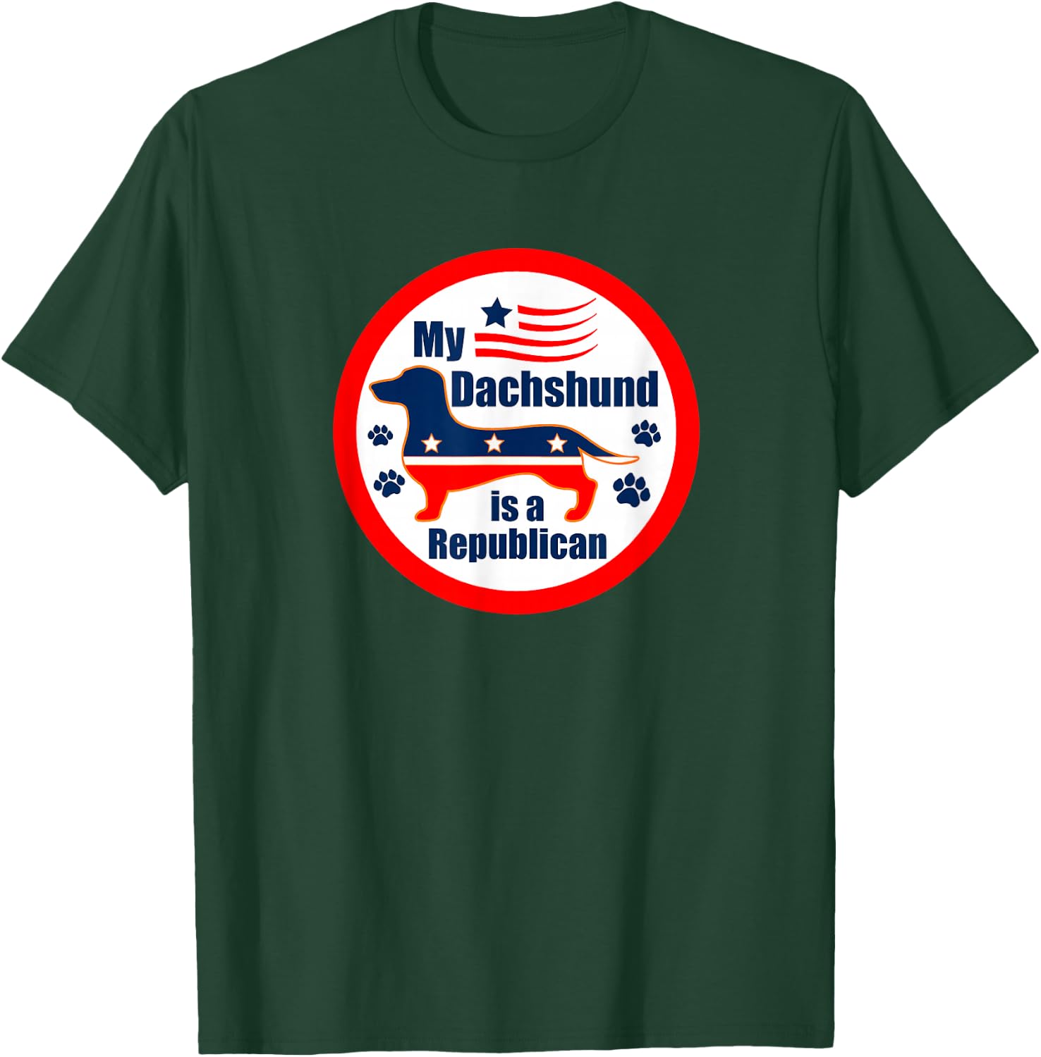 My Dachshund Is A Republican T-Shirt - T-Shirt | Forest