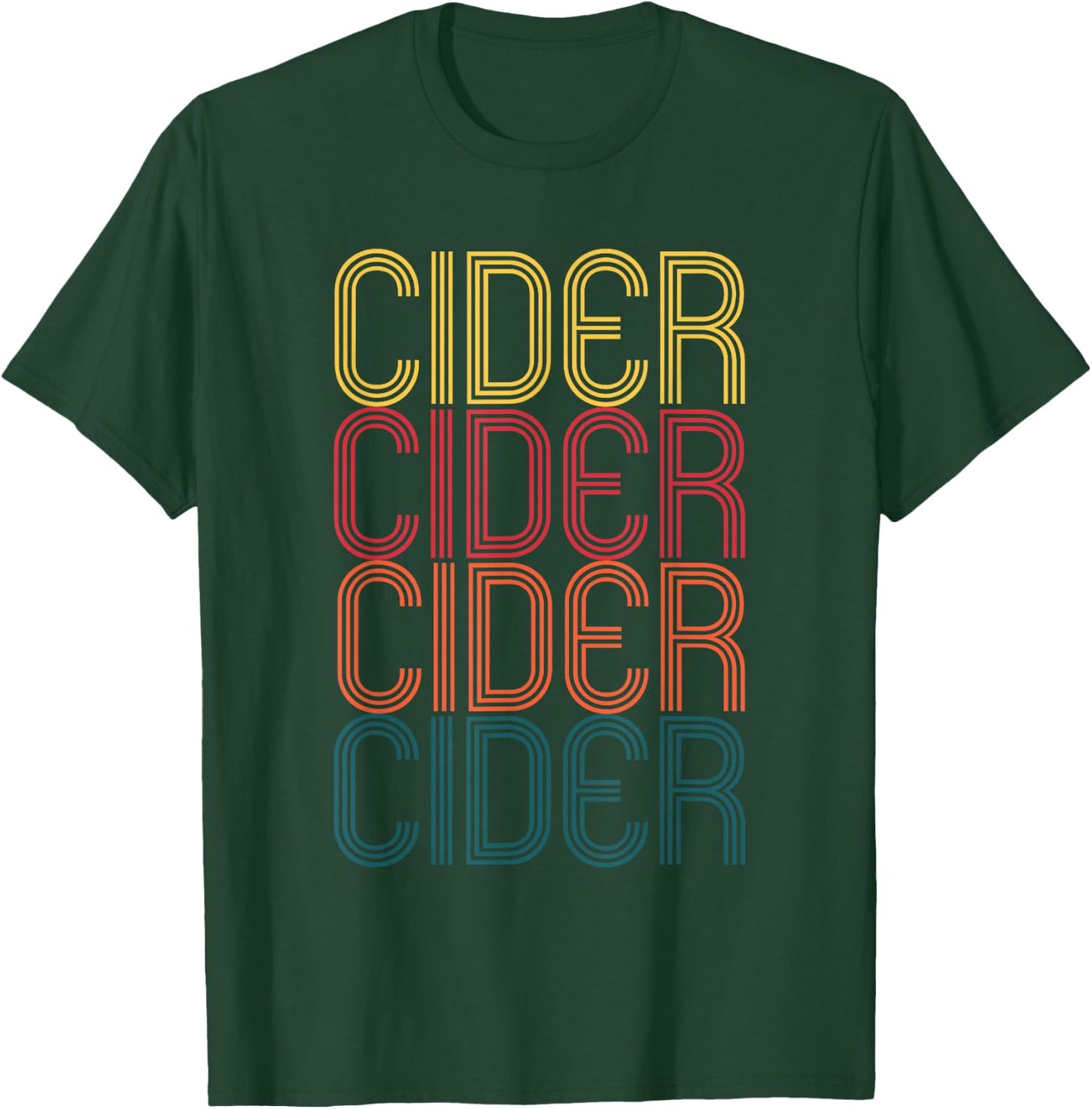 Retro Cider Wine Gift Cider Lover Vintage Cider T-Shirt - T-Shirt | Forest