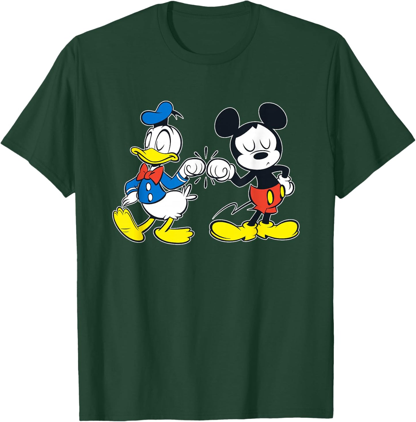 Disney Mickey Mouse and Donald Duck Best Friends Outline Small T-Shirt - T-Shirt | Forest