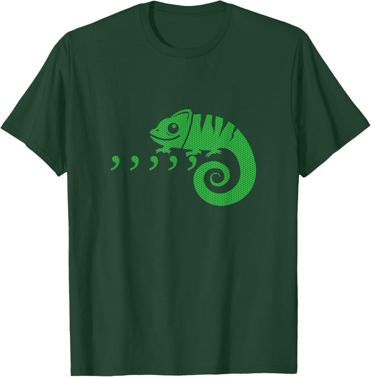 Comma Chameleon funny 80's pop music Karma print T-Shirt - T-Shirt | Forest