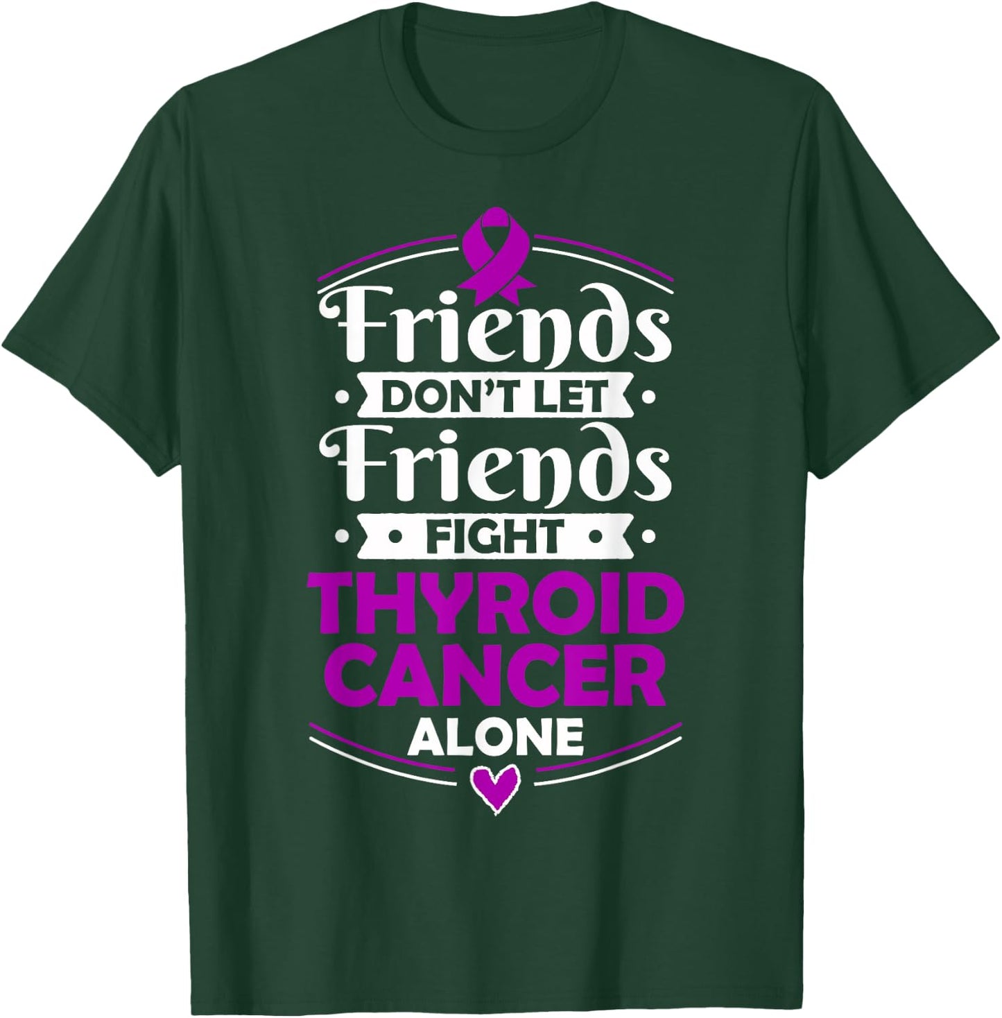 Purple Awareness Ribbon - Gift Thyroid Cancer Patients T-Shirt - T-Shirt | Forest