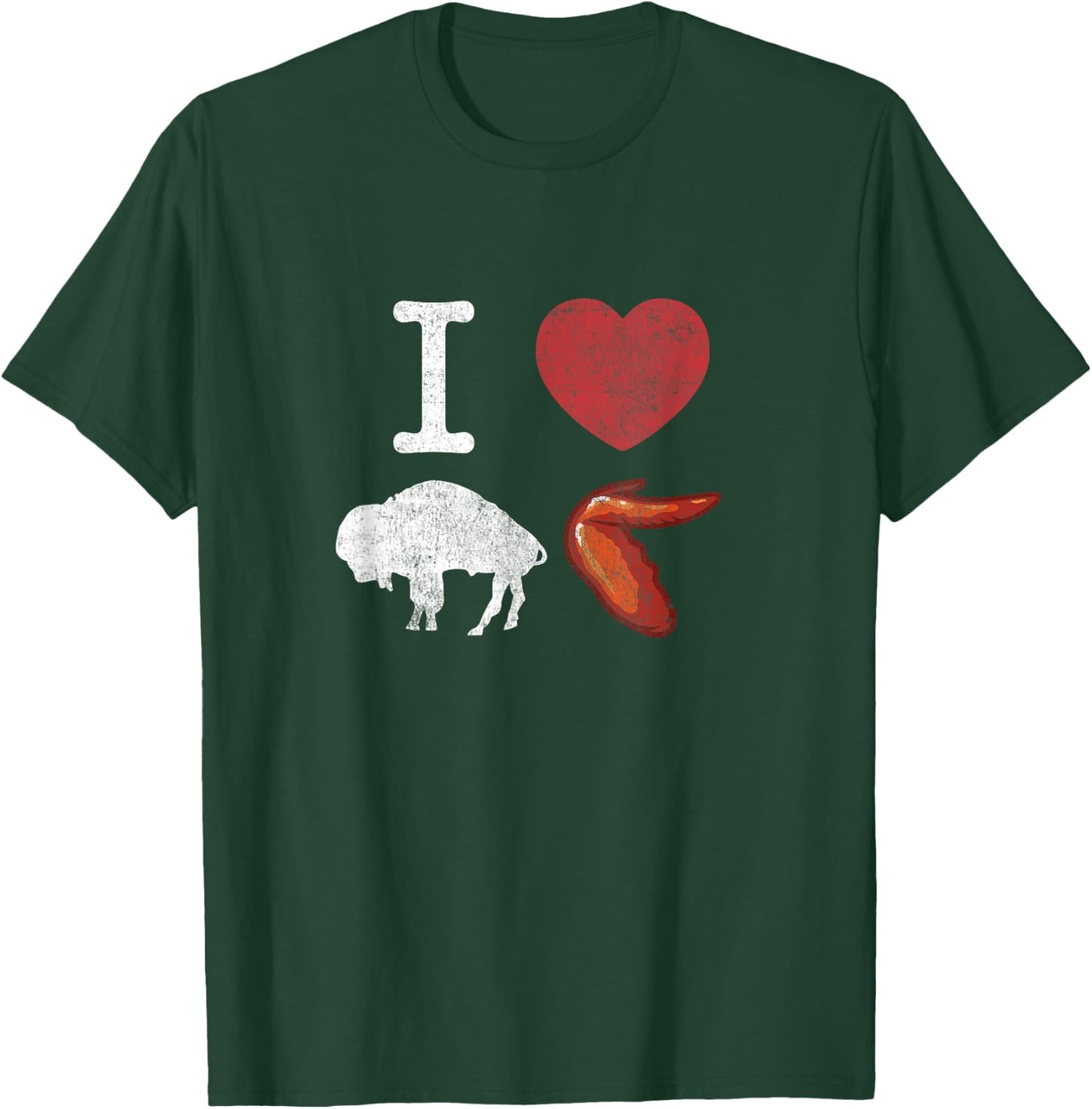 I Love Buffalo Wings - Chicken Wings Shirt T-Shirt - T-Shirt | Forest