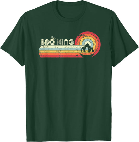 BBQ King Shirt. Retro Style Barbecue T-Shirt - T-Shirt | Forest