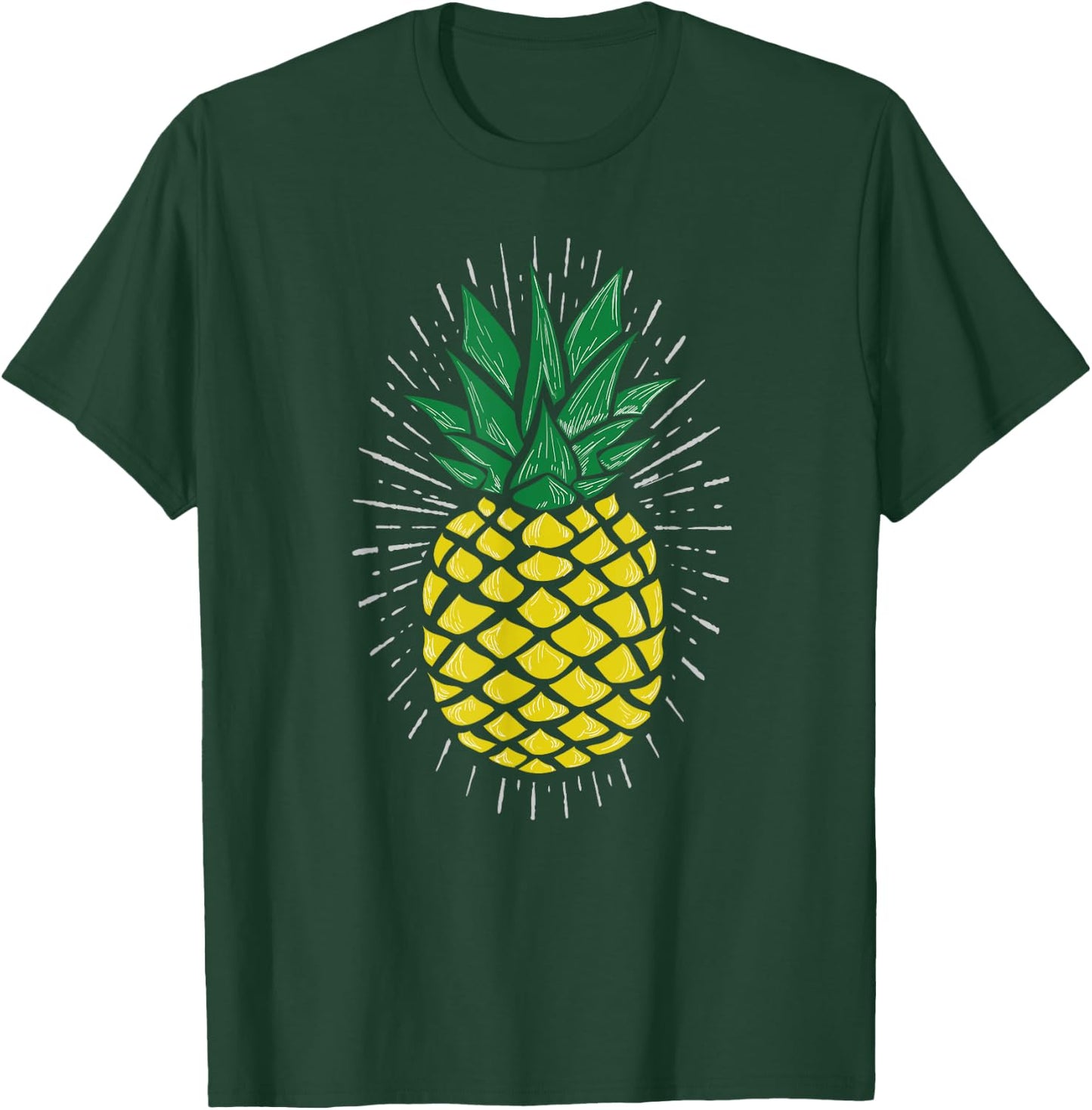 Pineapple Design T-Shirt - T-Shirt | Forest