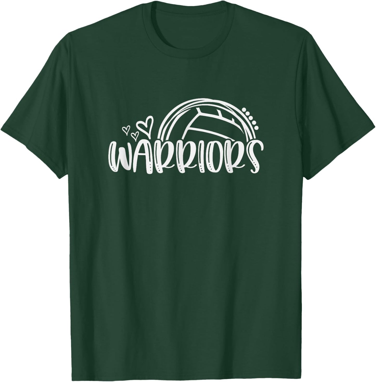 Volleyball Warriors School Sports Fan Team Spirit T-Shirt - T-Shirt | Forest