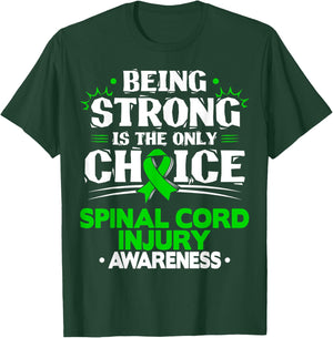 Green Ribbon Spinal Cord Injury Awareness T-Shirt - T-Shirt | Forest