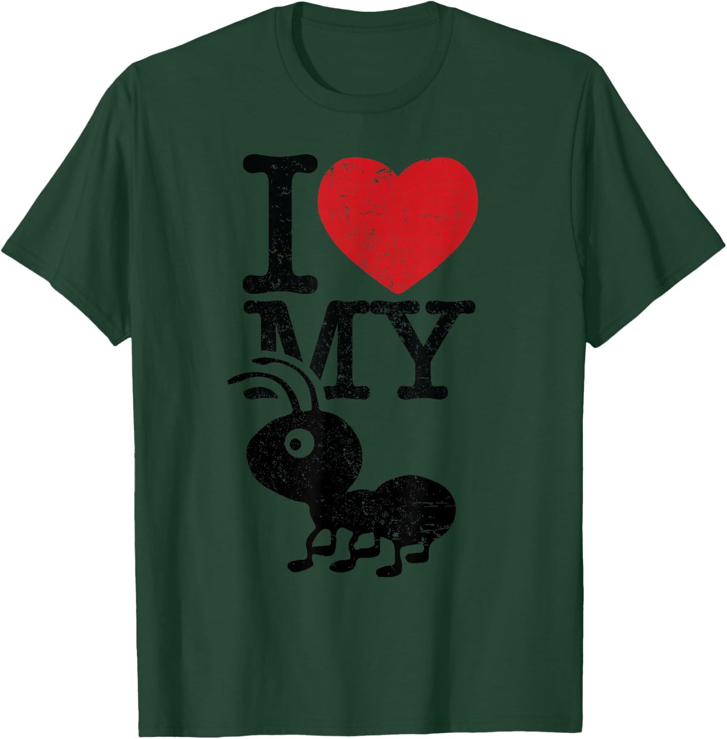 I Love My Ant Aunt Funny Auntie Heart Gift Niece Nephew T-Shirt - T-Shirt | Forest