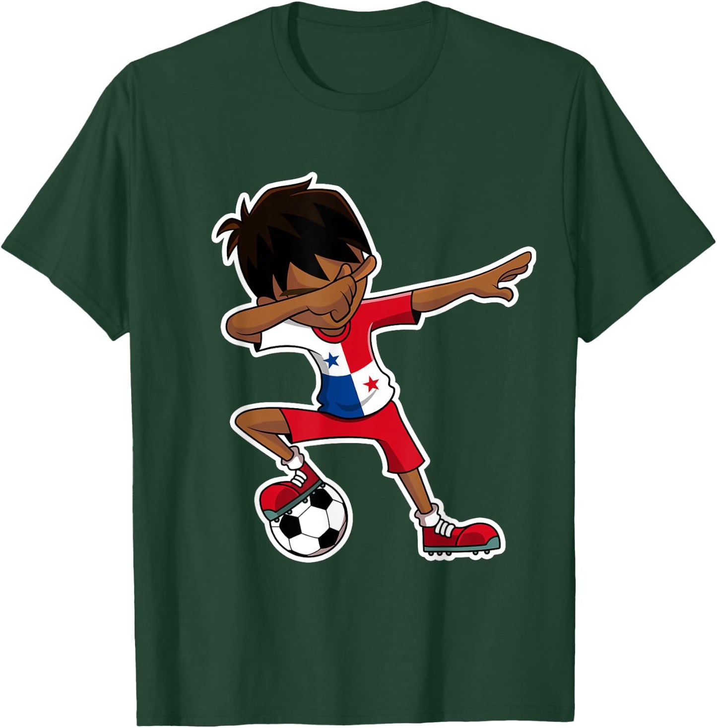 Dabbing Soccer Boy Panama Shirt, Panamanian Flag Jersey T-Shirt - T-Shirt | Forest