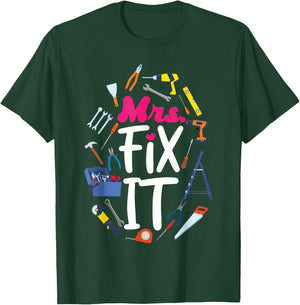 Handyman Vintage Mrs. Fix It T-Shirt - T-Shirt | Forest