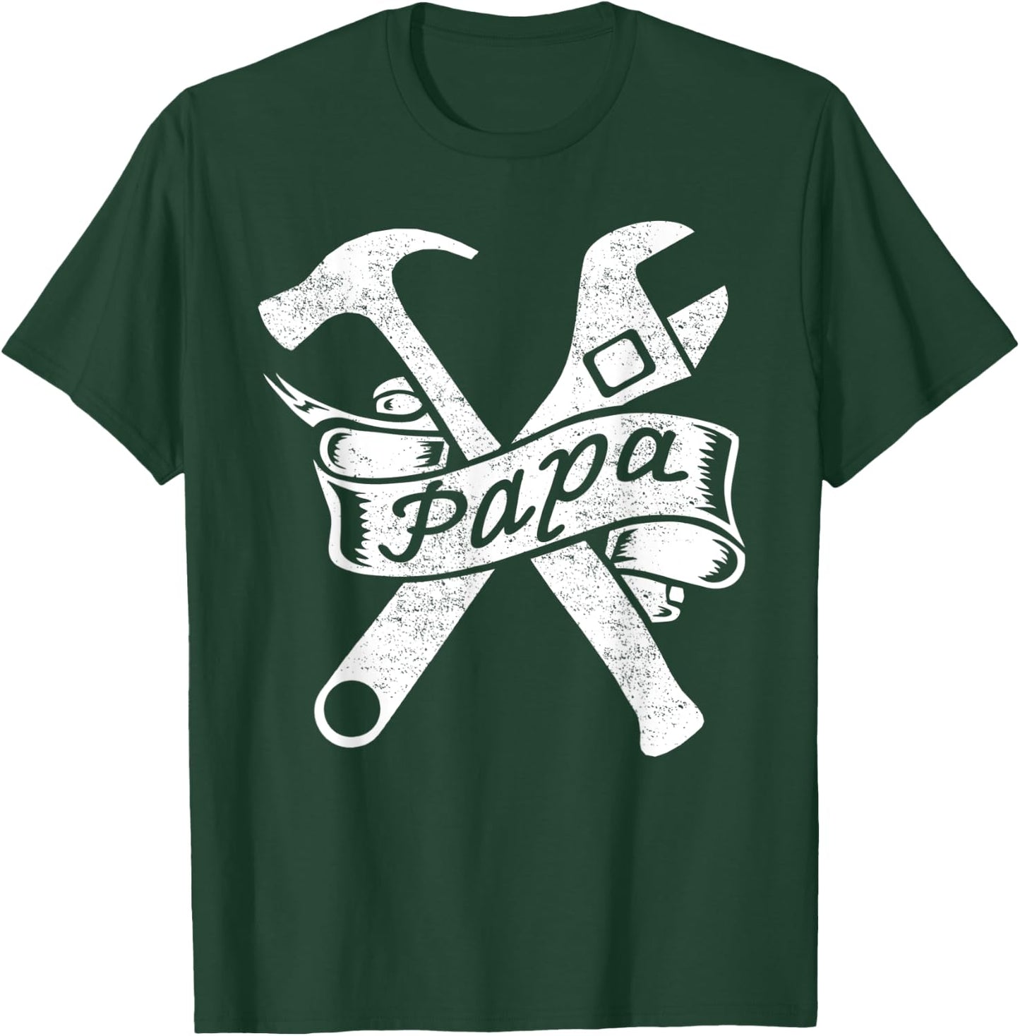 Car Mechanic Papa Wrench Hammer T-Shirt - T-Shirt | Forest