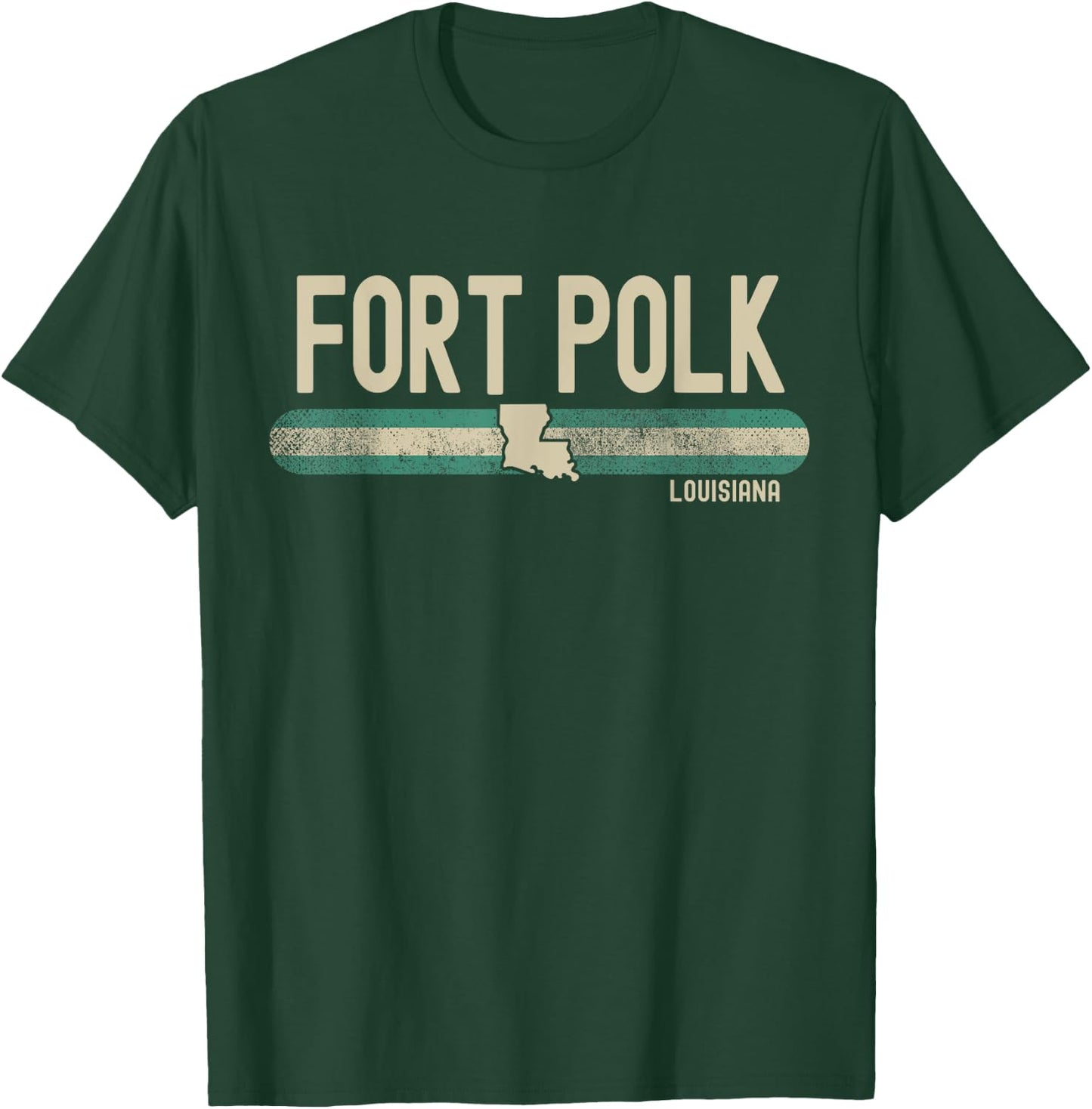 Fort Polk LA | Louisiana | Travel & 80s Style T-Shirt - T-Shirt | Forest