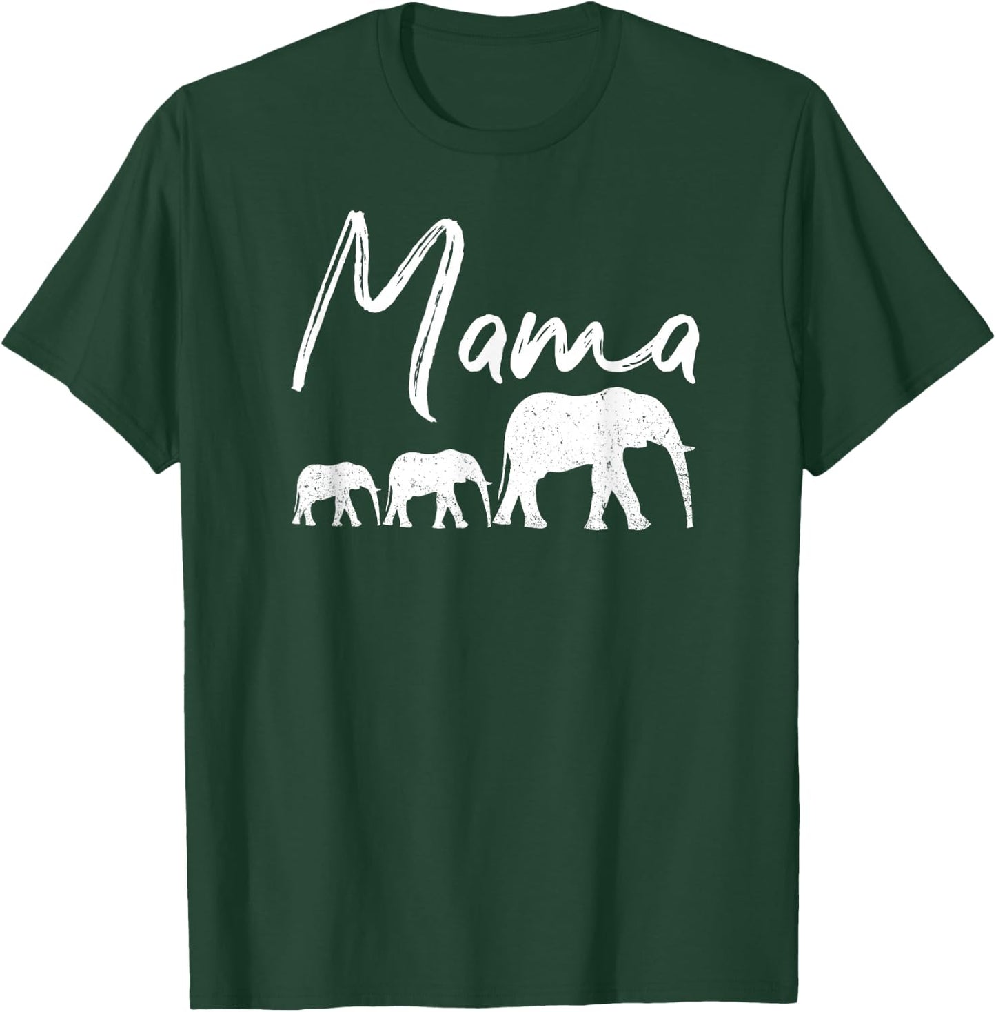MAMA Shirt ELEPHANT Mother's Day Christmas Mommy Mom Best T-Shirt - T-Shirt | Forest