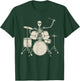 Halloween Skeleton Playing Drum Shirt Cute Funny Drums Gift T-Shirt - T-Shirt | Forest