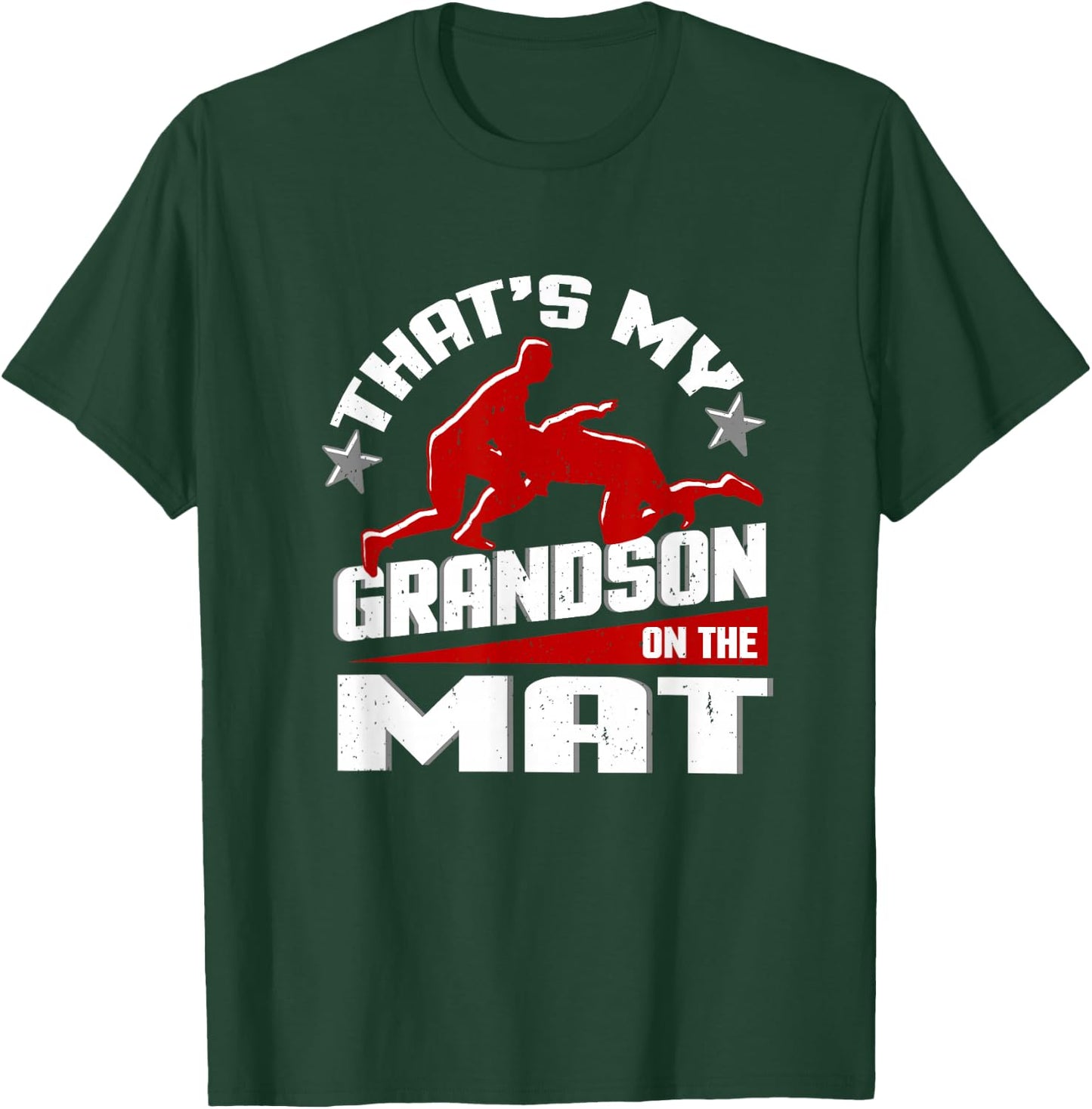 Wrestling Grandma Grandpa Shirt Wrestle Season Gift T-Shirt - T-Shirt | Forest