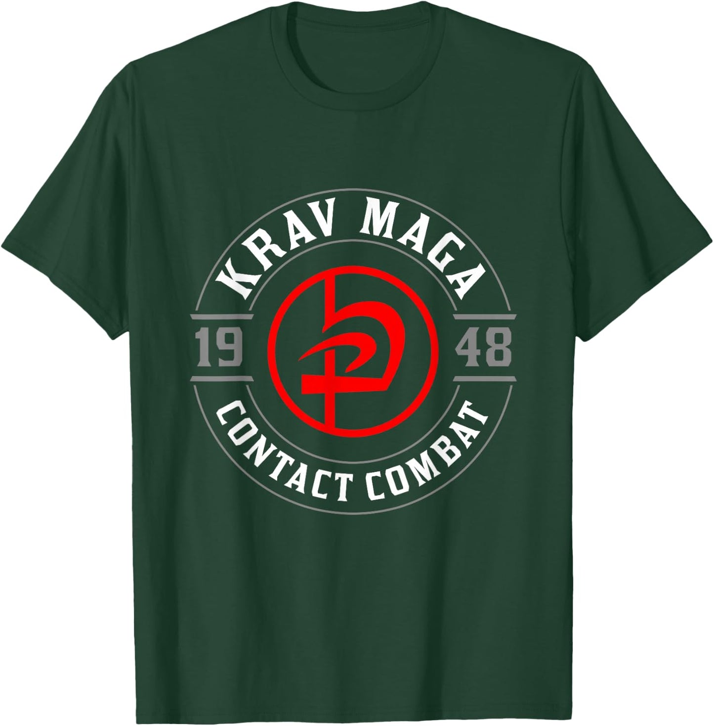 Old School Krav MAGA Hebrew Symbol Logo Women & Men T-Shirt - T-Shirt | Forest