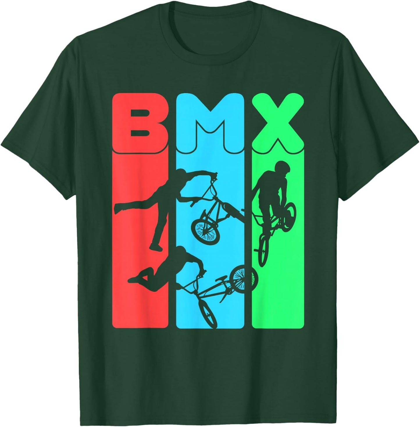 Eat Sleep BMX Repeat Bicycle Funny Gift Motocross T-Shirt - T-Shirt | Forest