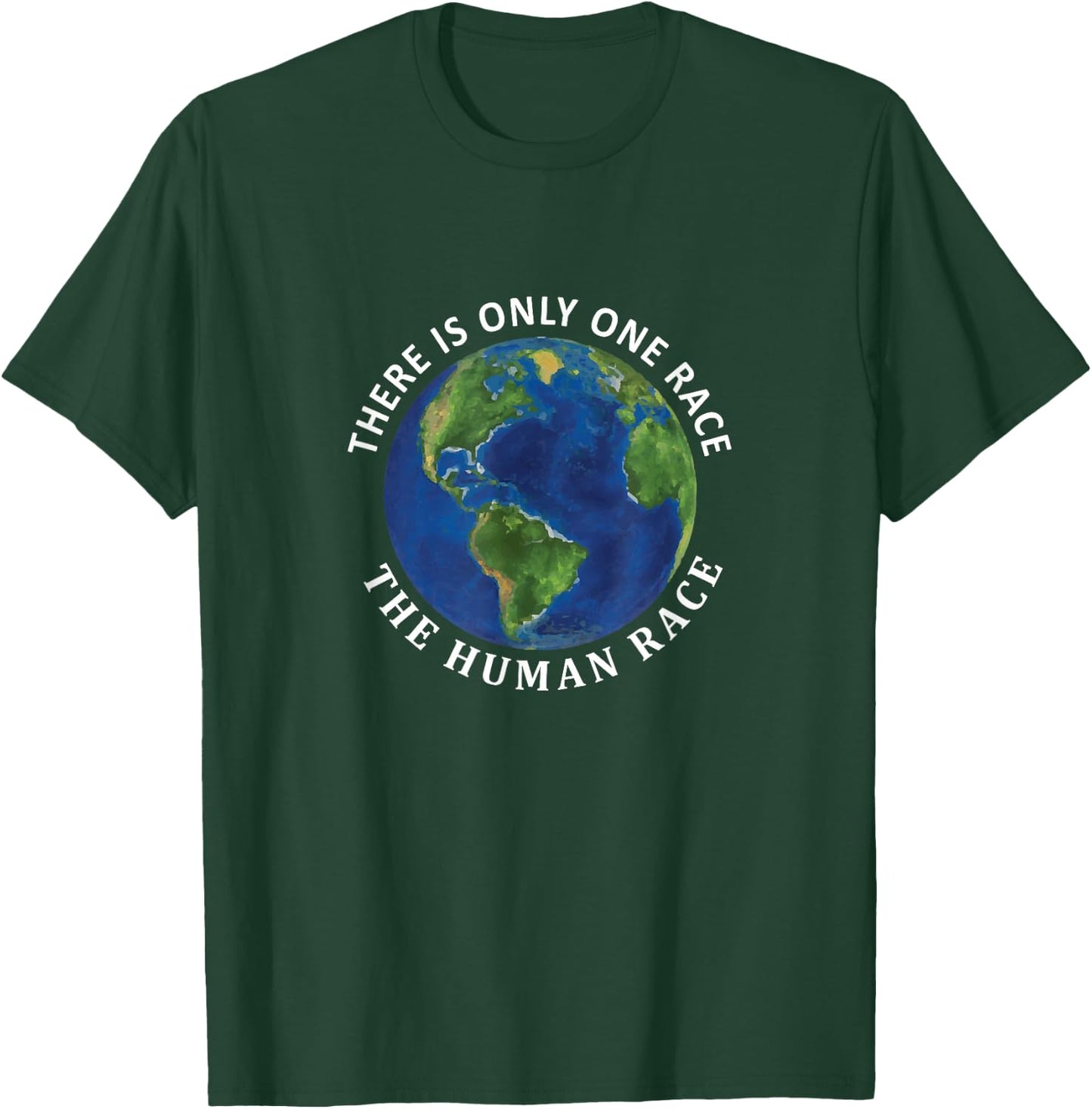 One Race Human Race T Shirt, Spirituality Apparel T-Shirt - T-Shirt | Forest