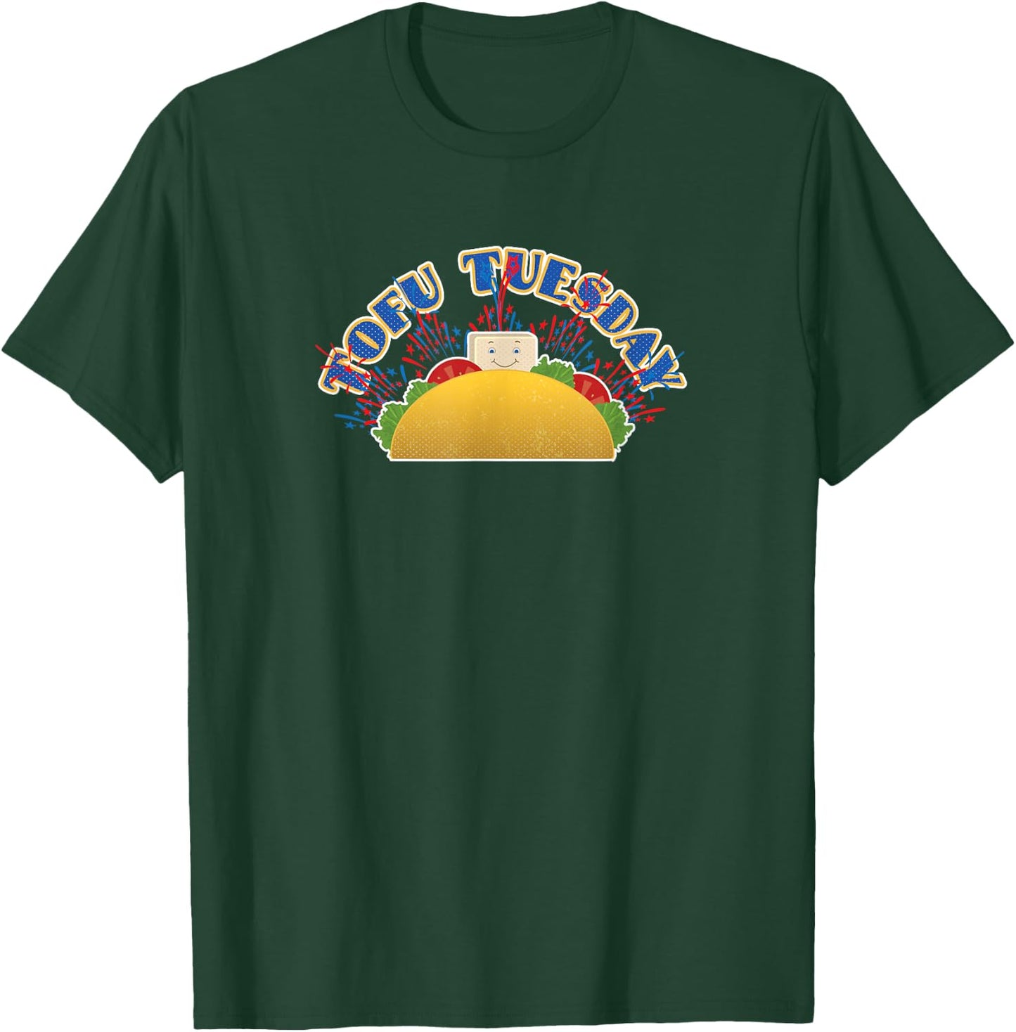 Tofu Tuesday Funny Vegan Vegetarian Taco Bar T-Shirt - T-Shirt | Forest