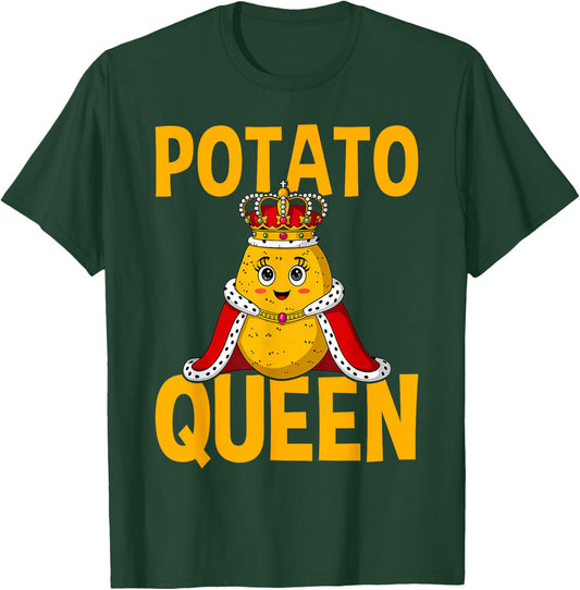 Potato Queen | Potato Girls Potato T-Shirt - T-Shirt | Forest