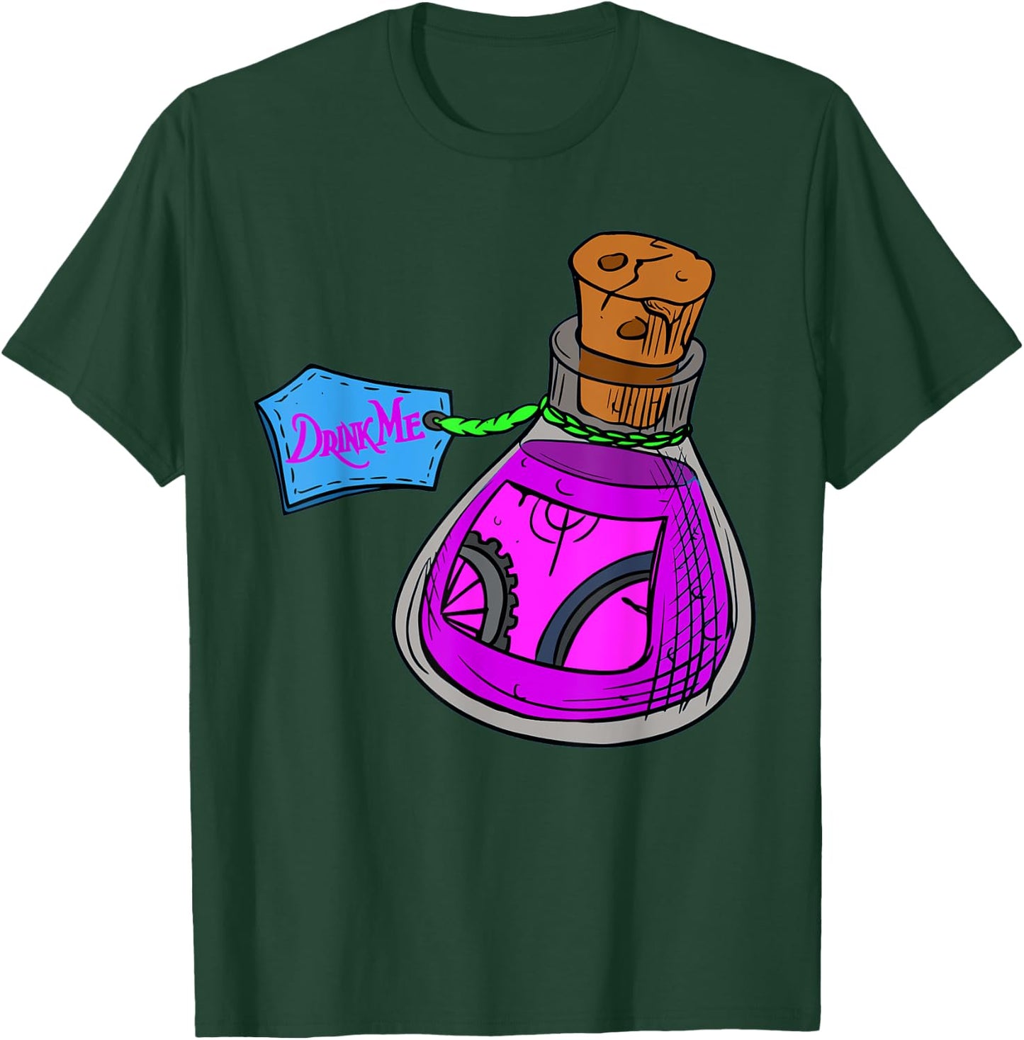 Alice in Wonderland Drink Me Bottle T-Shirt - T-Shirt | Forest