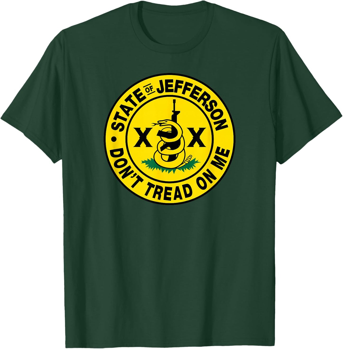State of Jefferson Don't Tread Seal T-Shirt - T-Shirt | Forest
