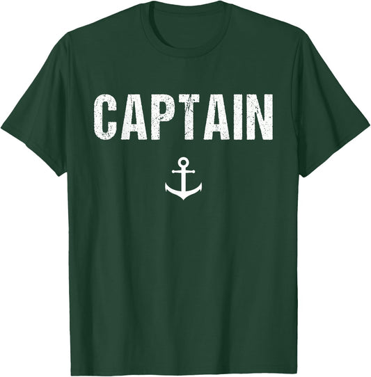 Captain | Boat Owner Novelty Gift T-Shirt - T-Shirt | Forest