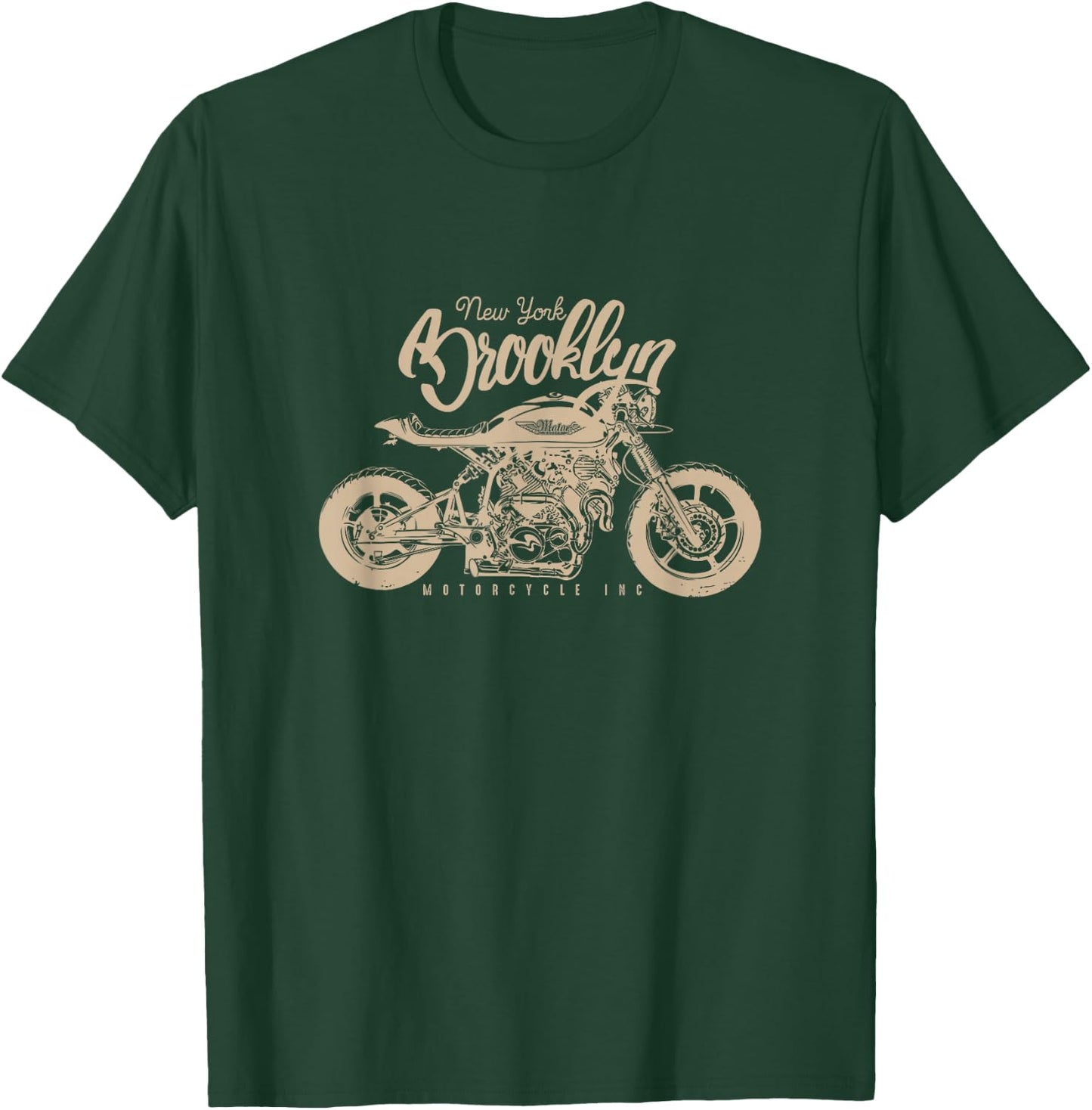 Brooklyn New York Motorcycle Souvenir Shirt T-Shirt - T-Shirt | Forest