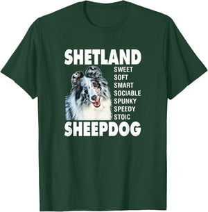 Shetland Sheepdog Sheltie Blue Merle Bi-Blue Sheltie T-Shirt - T-Shirt | Forest