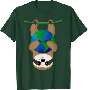 Earth Day Love The Earth Sloth T-Shirt - T-Shirt | Forest
