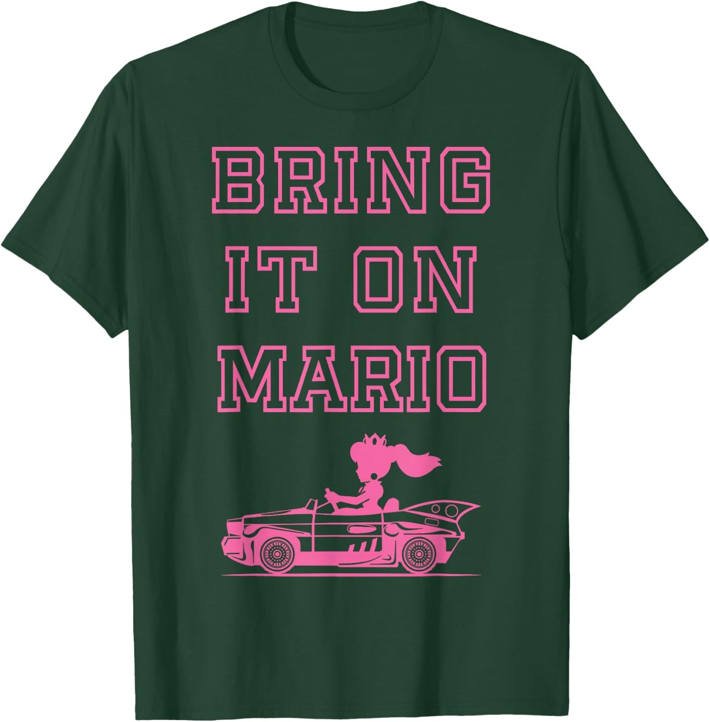 Mario Kart Peach Outline Poster Bring It On Mario T-Shirt - T-Shirt | Forest