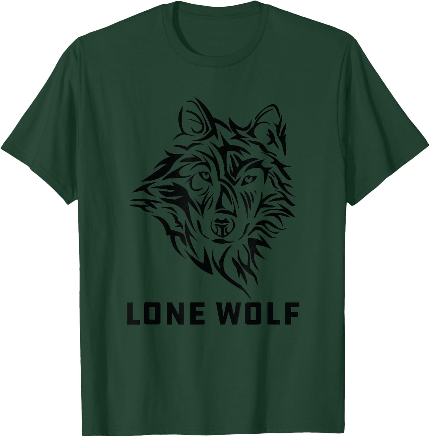 Lone Wolf Tribal Northern Men Women Boys Children T-Shirt - T-Shirt | Forest
