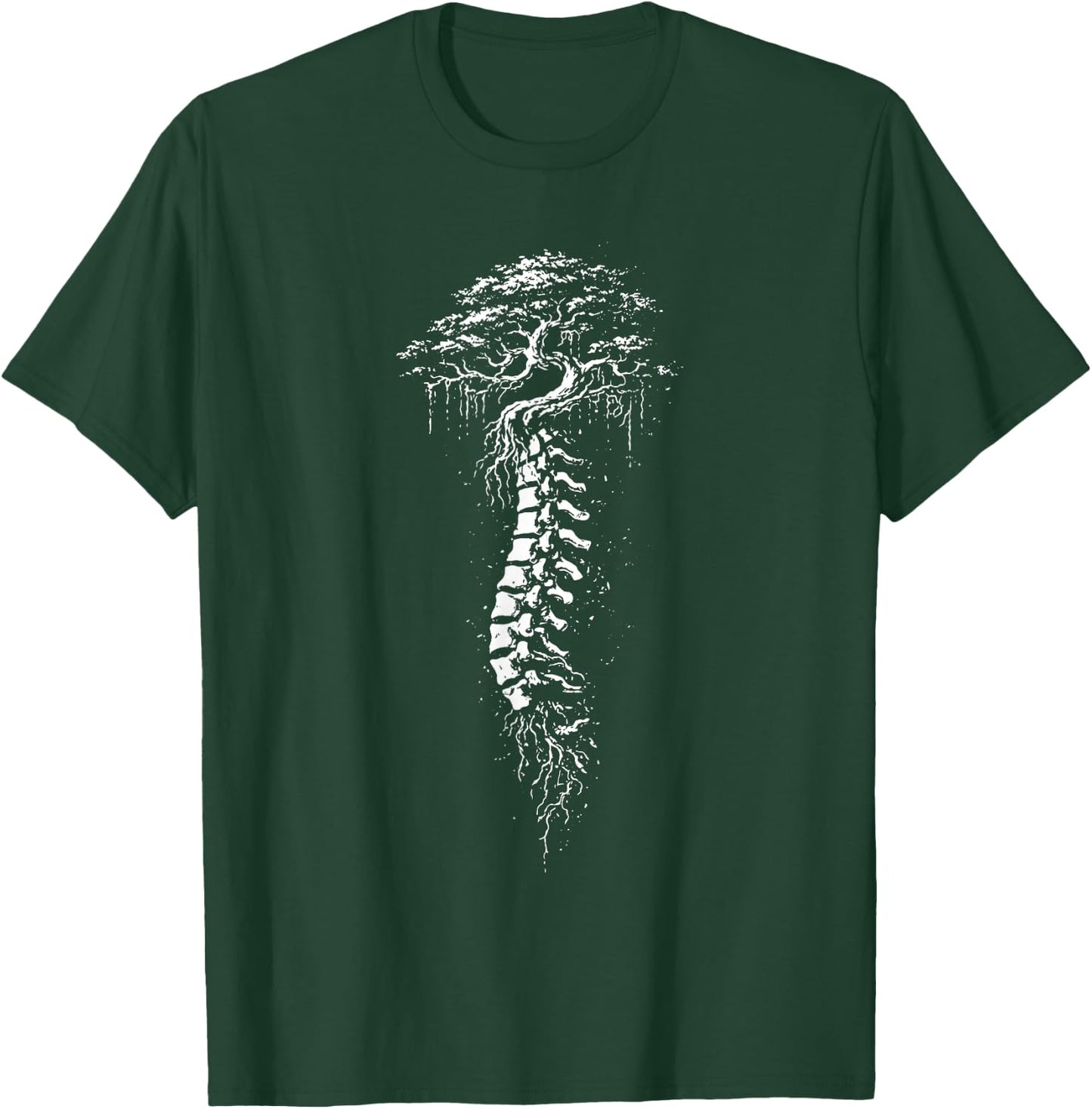 Japanese Art Bonsai Tree Spine Botanical Plant Gothic Nature T-Shirt - T-Shirt | Forest