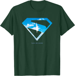 Superman (2025 Movie) Cloud Shield T-Shirt - T-Shirt | Forest