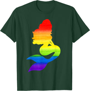 Mermaid Pride Gay Pride Parade Rainbow Mermaid T-Shirt - T-Shirt | Forest