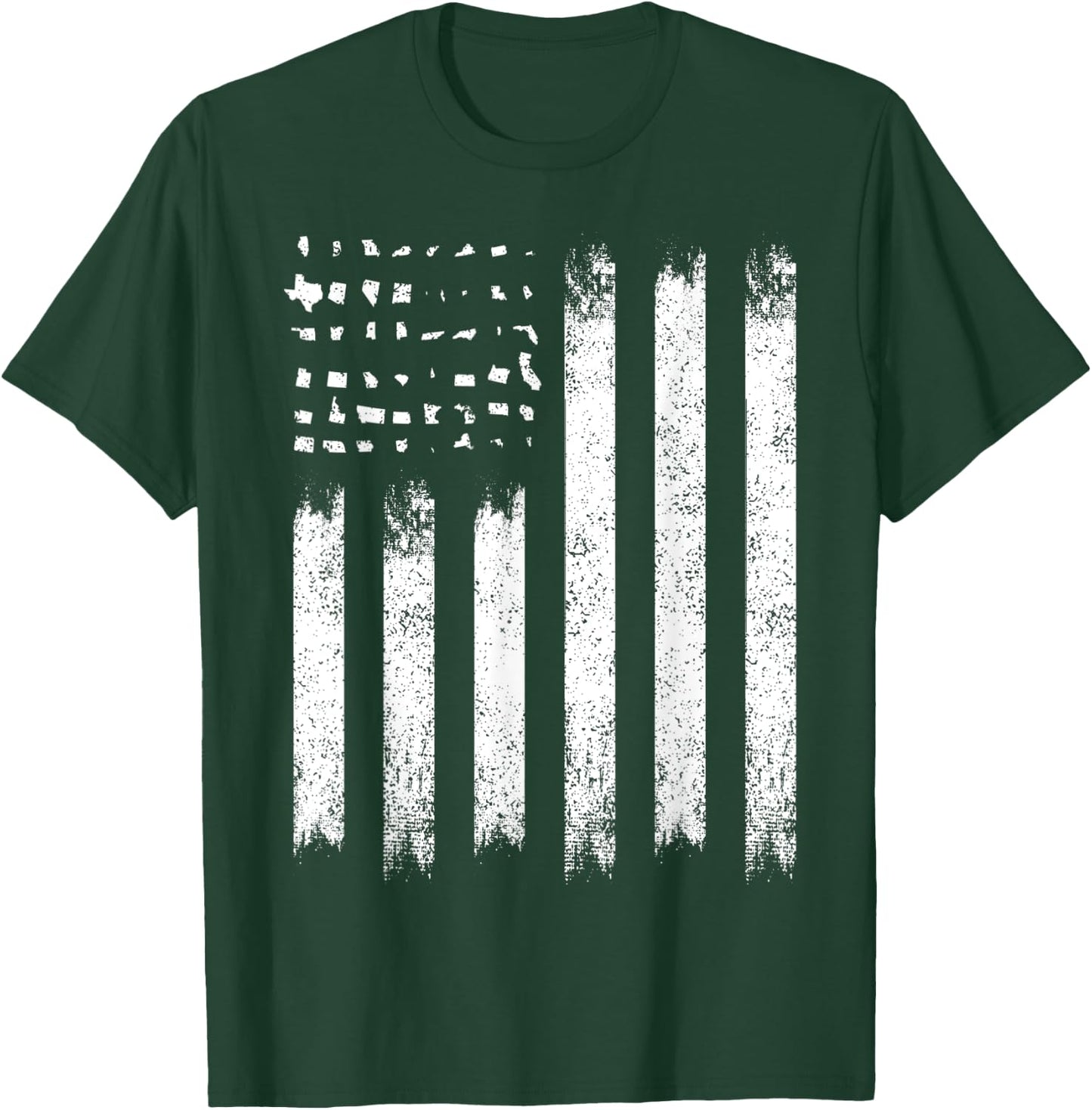 Vintage American Flag USA Patriotic gift Flags T-Shirt - T-Shirt | Forest