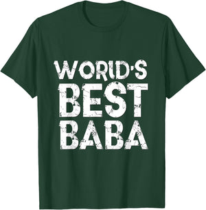 World's Best Baba Father's Day Muslim Dad Husband T-Shirt - T-Shirt | Forest