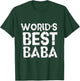 World's Best Baba Father's Day Muslim Dad Husband T-Shirt - T-Shirt | Forest