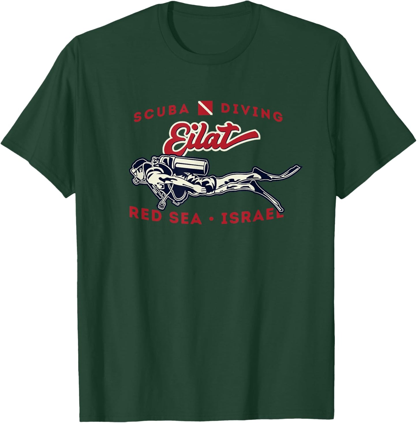 Eilat Red Sea Israel Scuba Diver T-Shirt - T-Shirt | Forest