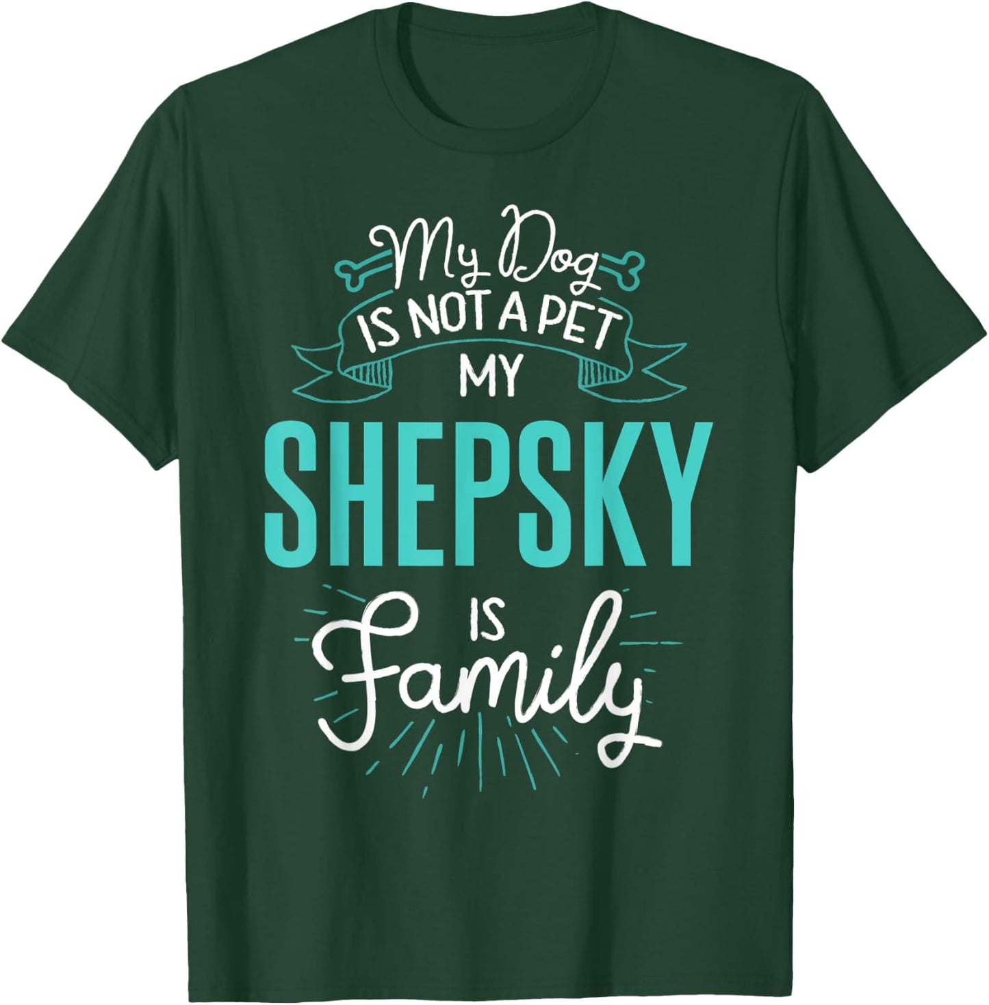 Cute Shepsky Shirt Family Dog Gift Men T-Shirt - T-Shirt | Forest