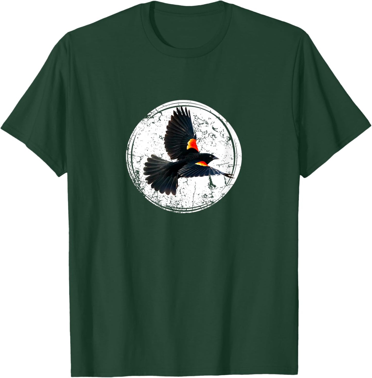 Red-winged Blackbird Bird Passerine Bird Watcher T-Shirt - T-Shirt | Forest