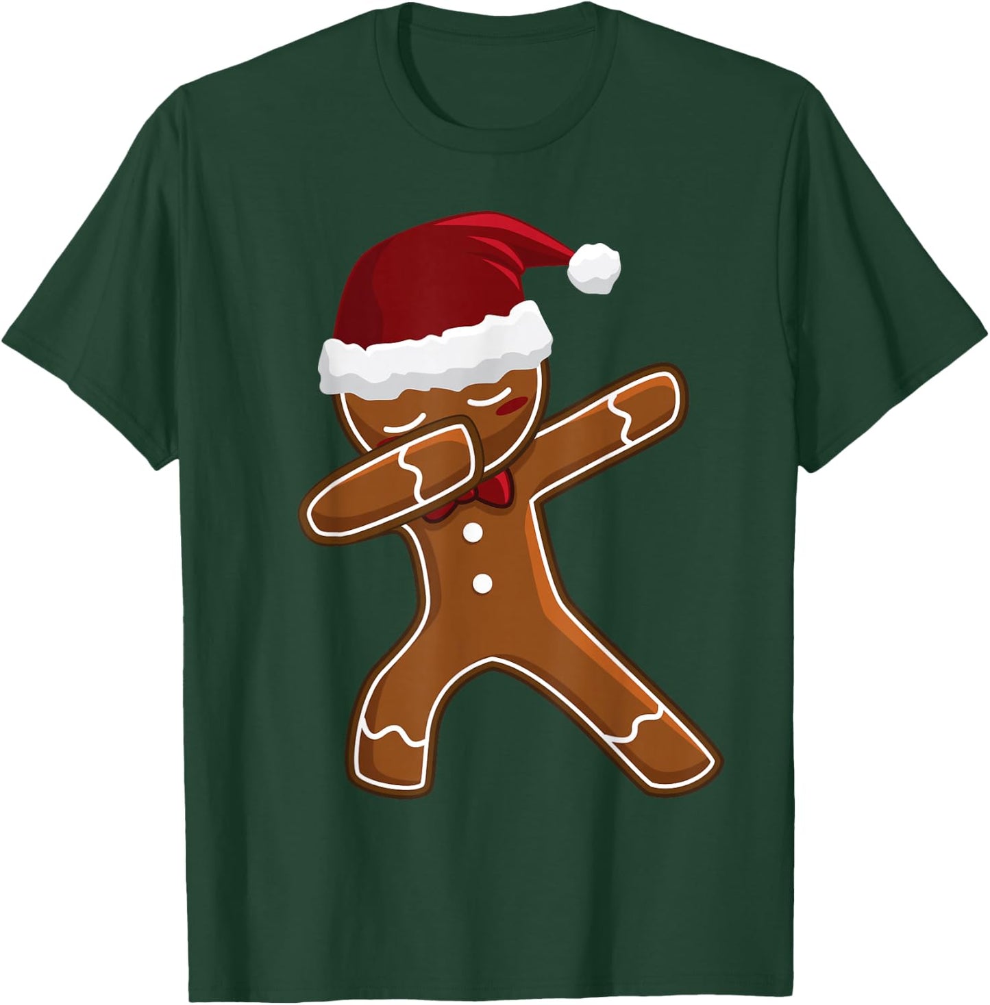 Christmas Dabbing Gingerbread Dab Pose Kids Boys Girls Xmas T-Shirt - T-Shirt | Forest