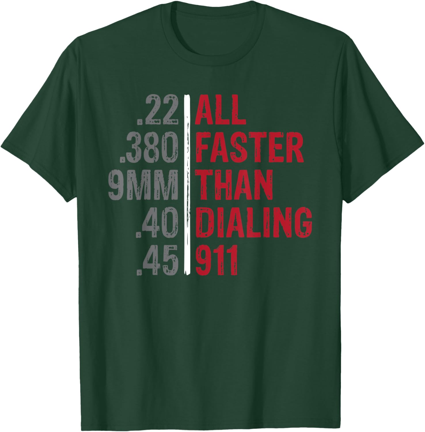 Emergency All Faster Than Dialing 911 Adult Black Modern Classic Collarless T-Shirt - T-Shirt | Forest