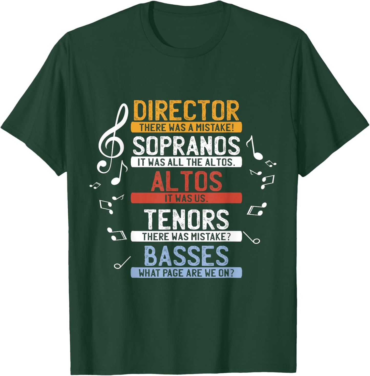 Choir Joke Shirt | Funny Music Singing | Men Women Kids T-Shirt - T-Shirt | Forest