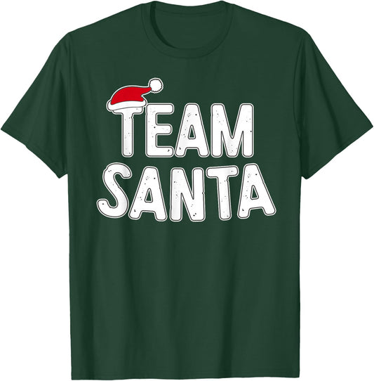 Team Santa Shirt Adult Kids Christmas Santa Squad Costume T-Shirt - T-Shirt | Forest